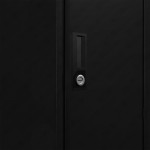 Gabinete Metálico Multiusos 5 Entrepaños 1 Puerta Negro